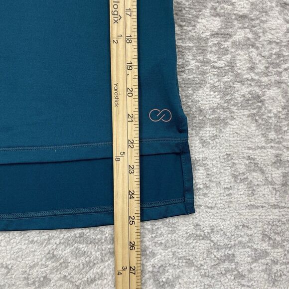 Calia by Carrie Underwood Long Sleeve Mesh Back Top Deep Teal Womens Size XS - Picture 3 of 5